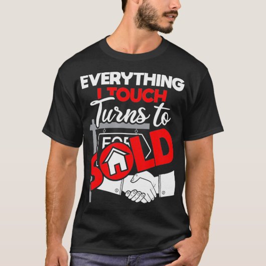 私のTouchが販売した不動産仲介業者実在に Tシャツ (正面)