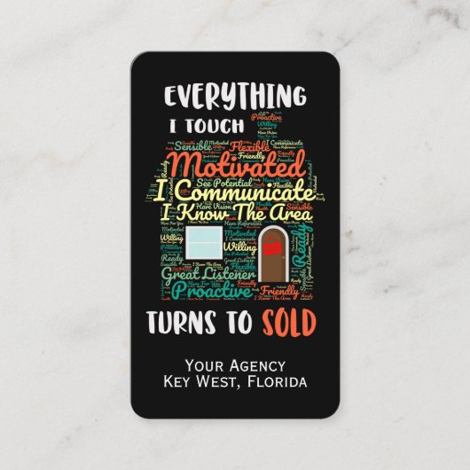 私のTouchは全て売却実在財産 名刺 (正面)