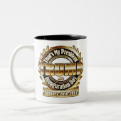 私のTrump大統領の就任式日17のコーヒーカップ ツートーンマグカップ (左)