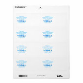 私のVODKAはラベルを修正できない問題はない ラベル (フルシート)