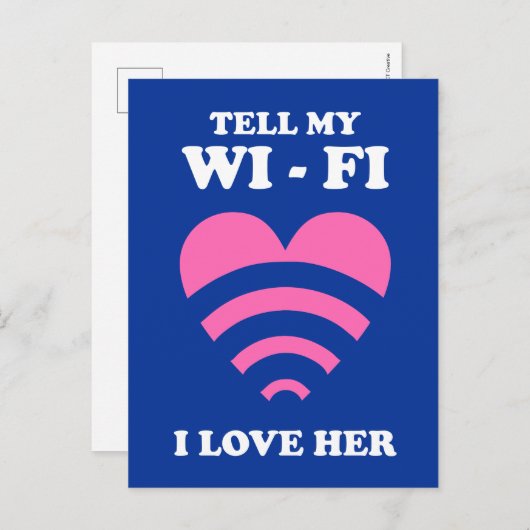 私のWiFiで彼女を愛していることを伝える ポストカード (正面/裏面)