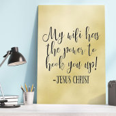 私のWiFiは力を持っているイエスキリストおもしろい ポスター