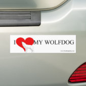 ♥私のWOLFDOG バンパーステッカー (車上)