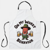私のWurstの動作オクトーバーフェスト おもしろい エプロン (正面)
