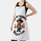 私のWurstの動作オクトーバーフェスト おもしろい エプロン (インサイチュ)