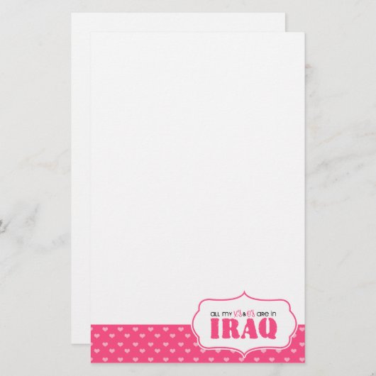 私のXとOはすべてイラクにいる 便箋 (正面/裏面)