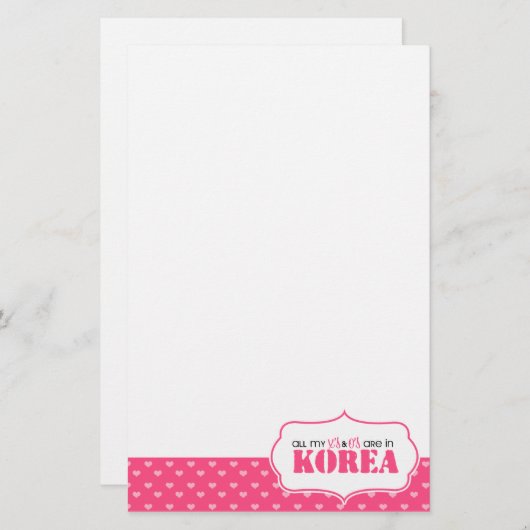 私のXとOは全て韓国にいる 便箋 (正面/裏面)