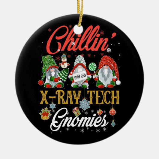 私のX線技術グノーミーとチリン3つの格言Ch セラミックオーナメント (正面)
