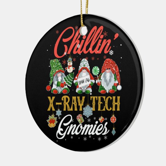 私のX線技術グノーミーとチリン3つの格言Ch セラミックオーナメント (左)
