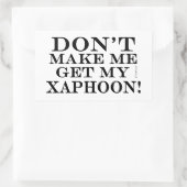 私のXaphoonを取得しない 長方形シール (バッグ)