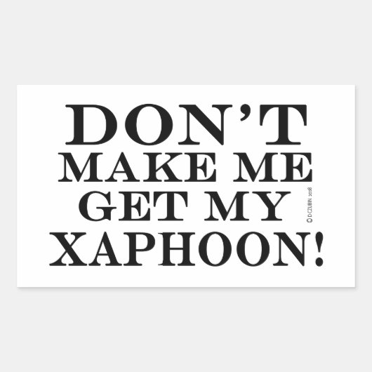 私のXaphoonを取得しない 長方形シール (正面)