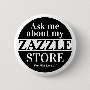 私のZazzleストアについて聞いてください 缶バッジ