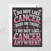 私はあちこちに癌が好きではない ポストカード (正面/裏面)