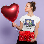 私はあなおもしろいたのバレンタインの女性が好きだ Tシャツ