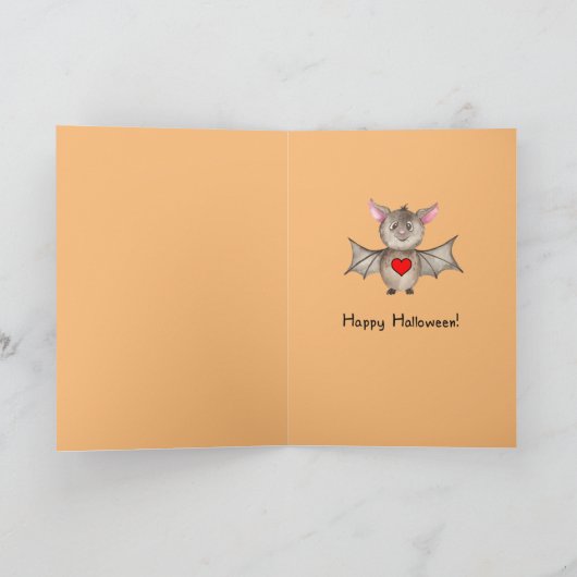 私はあなたおもしろいのハロウィーンの水の色のこうもりについてバティ カード (内部)