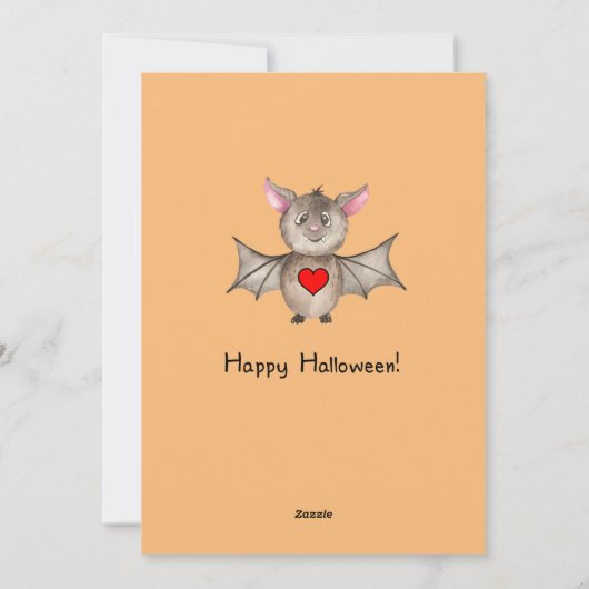 私はあなたおもしろいのハロウィーンの水の色のこうもりについてバティ シーズンカード (裏面)