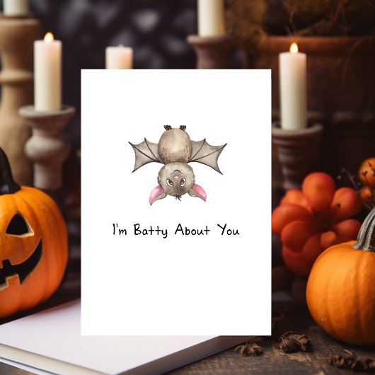 私はあなたおもしろいのハロウィーンの水の色のこうもりについてバティ シーズンカード
