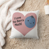 私はあなたおもしろいのベリーが大好き可愛いかわいいブルーベリー クッション (ブランケット)