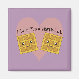 私はあなたおもしろいをワッフルロット可愛いかわいいワッフル マグネット
