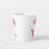 私はあなたかわいいダシュンドッグ赤いハートバルーン カフェラテマグ (正面)