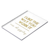 私はあなたがそれをノート-金ゴールドのグリッター働かせる方法を好みます ノートブック (左側)