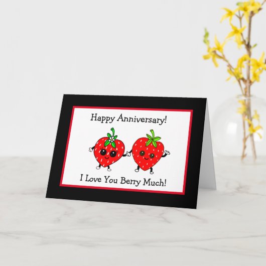 私はあなたがたをとても幸せな記念日を愛している カード (黄色い花)