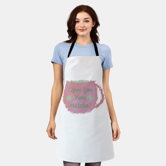 私はあなたがとても大好き エプロン (着用した状態)
