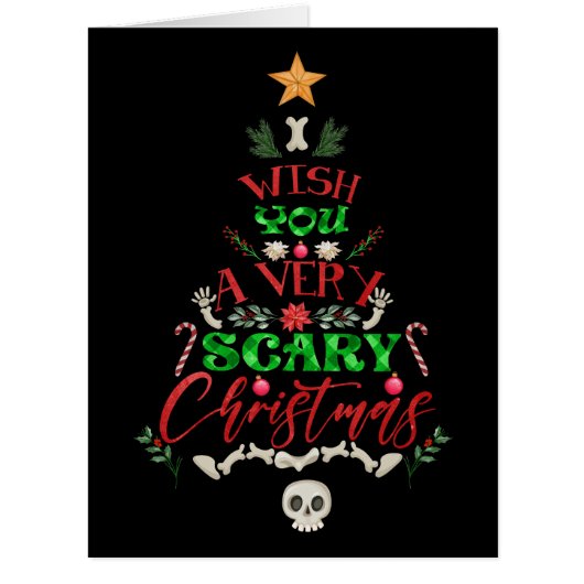 私はあなたがとても怖いクリスマスツリーのスケルトンを望む (正面)