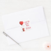 私はあなたがとても愛しテディベアバレンタイン名 スクエアシール (封筒)