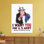 私はあなたがほしい – アンクル・サム キャンバスプリント (インサイチュ (リビング))