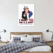 私はあなたがほしい – アンクル・サム キャンバスプリント (インサイチュ (寝室))