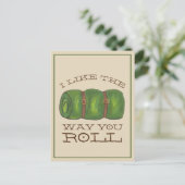 私はあなたがキャンプの眠転がるバッグが好き シーズンポストカード (スタンド正面)