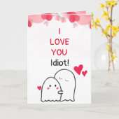 私はあなたがバレンタインデーのグリーティングカードを愛している カード (黄色い花)