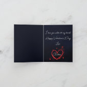 私はあなたがバレンタインデーモダンのカードに夢中だ シーズンカード (内部)