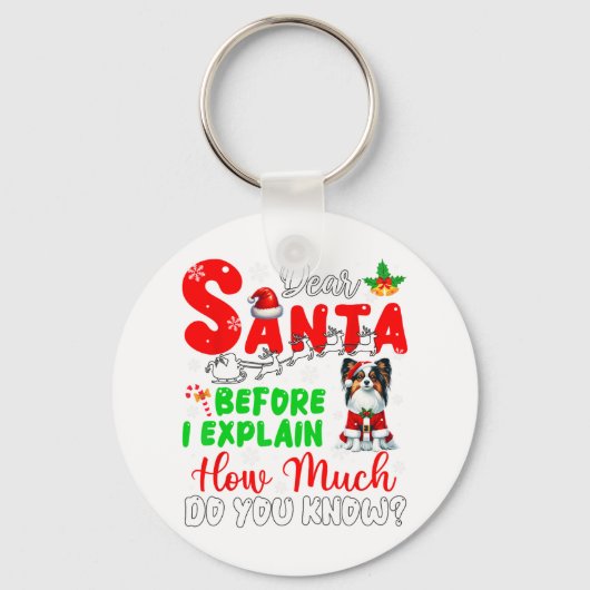 私はあなたがパピロンOを知っているクリスマスを説明する前 キーホルダー (正面)