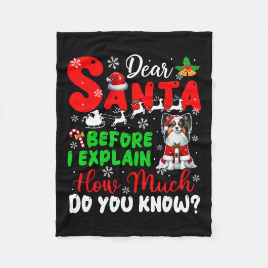 私はあなたがパピロンOを知っているクリスマスを説明する前 フリースブランケット (正面)