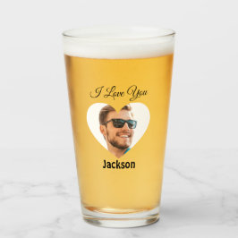 私はあなたがパーソナライズされたハートを愛する タンブラーグラス