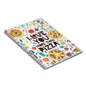 私はあなたがピザより愛している。食品イタリアンレタリング ノートブック (右側)