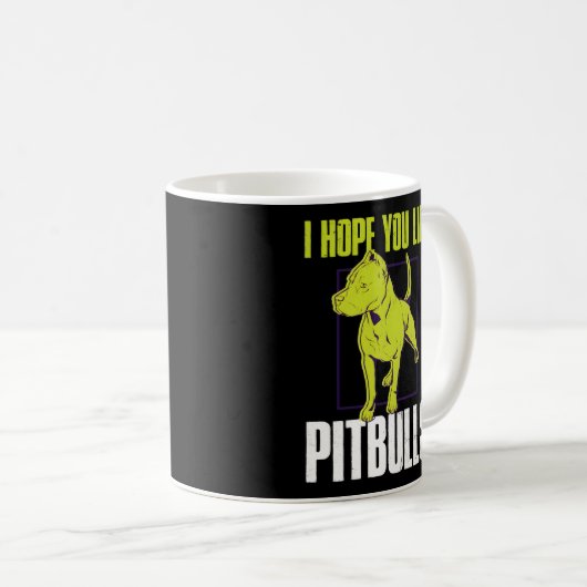 私はあなたがピットブルを好きでいることを願う コーヒーマグカップ (正面右)