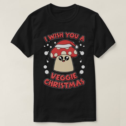 私はあなたがベジクリスマスベジタリアンビーガンChr Tシャツ (デザイン正面)