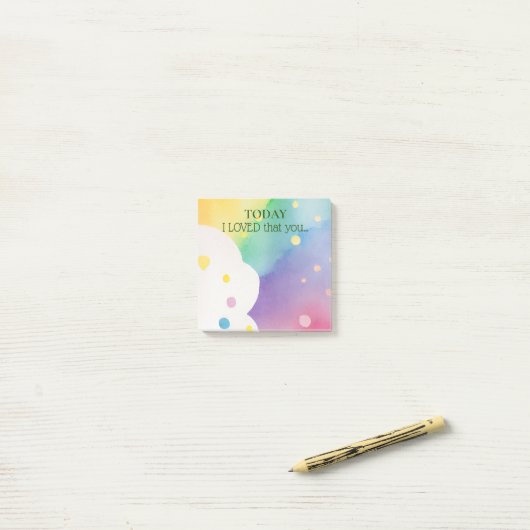 私はあなたがメモをしたことを愛していた ポストイット (デスク上)