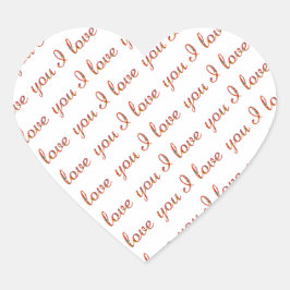 私はあなたがロマンチックなタイポグラフィバレンタイン ハートシール