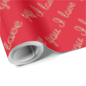 私はあなたがロマンチックなタイポグラフィバレンタイン ラッピングペーパー (ロールコーナー)