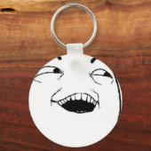 私はあなたが何をしたかを見る漫画顔 キーホルダー (正面)