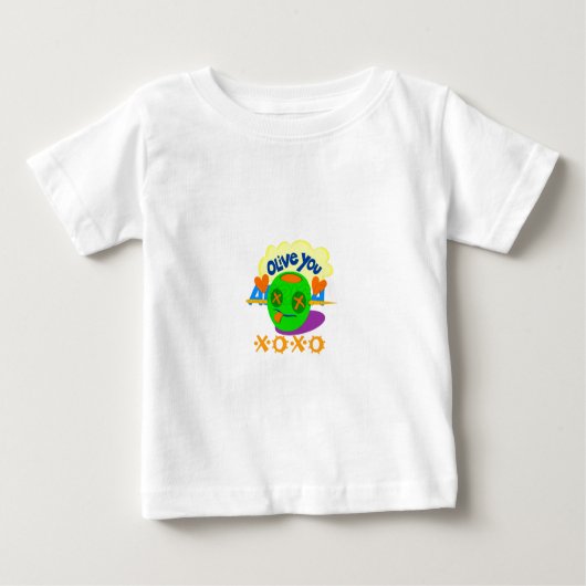 私はあなたが大好きXOXO美しい素晴らしいグラフィック文字アート ベビーTシャツ (正面)