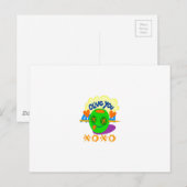 私はあなたが大好きXOXO美しい素晴らしいグラフィック文字アート ポストカード (正面/裏面)