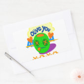 私はあなたが大好きXOXO美しい素晴らしいグラフィック文字アート 長方形シール (封筒)