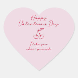 私はあなたが好きさくらんぼ多くのバレンタインデイピンク ハートシール