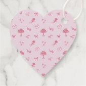 私はあなたが好きさくらんぼ多くのバレンタインデイピンク フェイバータグ (裏面)