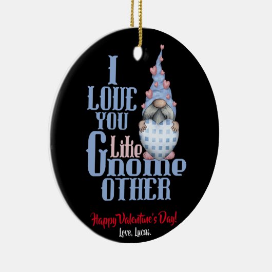 私はあなたが好き格言他のバレンタイン セラミックオーナメント (右)